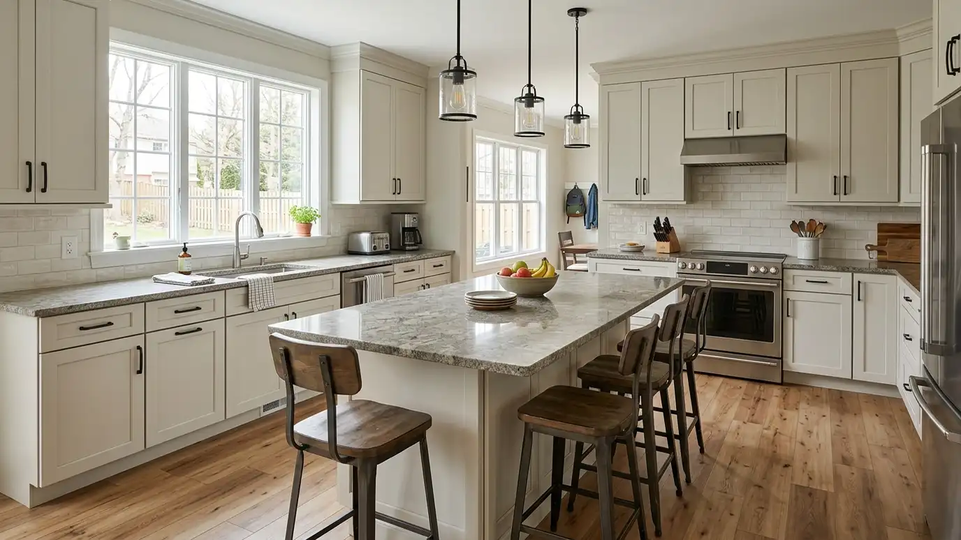 A granite kitchen in a Antioch, Tennessee home