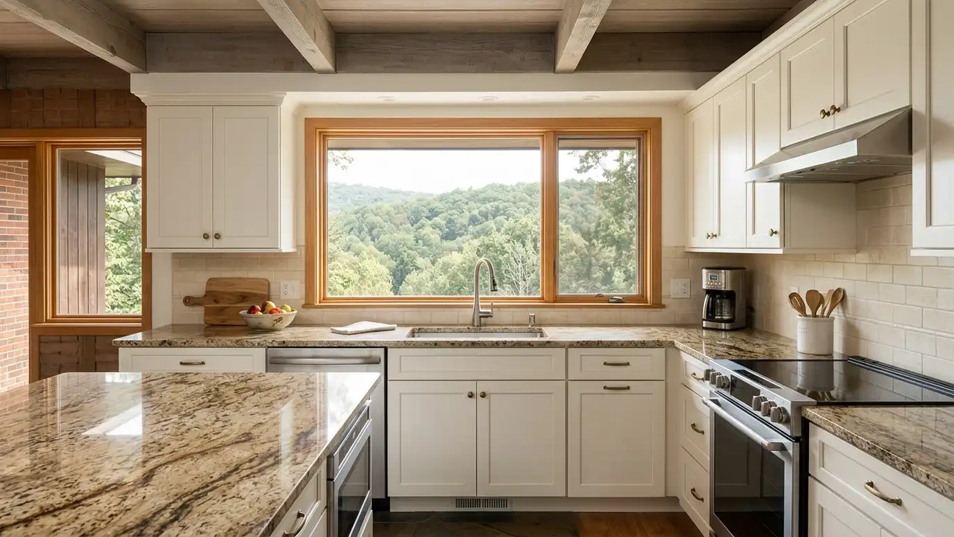 A granite kitchen in a Bellevue, Tennessee home
