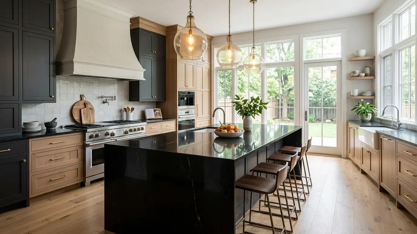 A granite kitchen in a Brentwood, Tennessee home