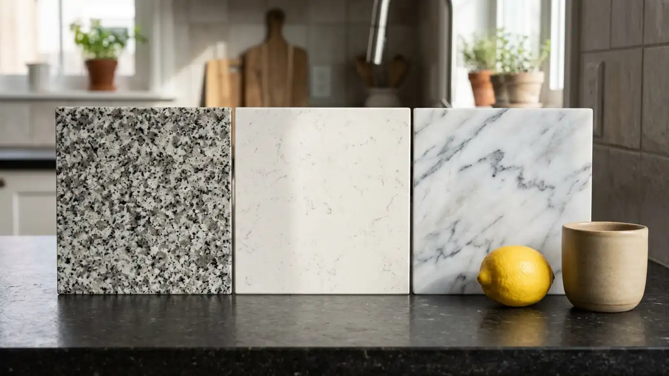 Granite vs Quartz vs Marble: A Plain Comparison explained for Nashville and Middle Tennessee