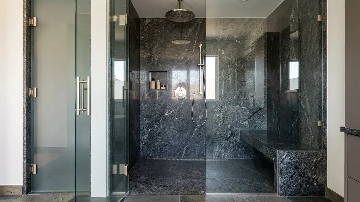Granite Shower Surrounds and Benches in Nashville and Middle Tennessee