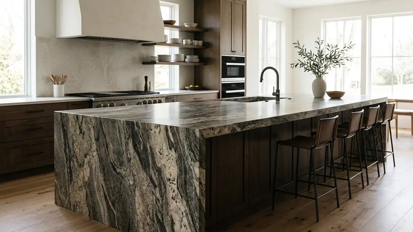 Waterfall and Mitered Edges in Nashville and Middle Tennessee